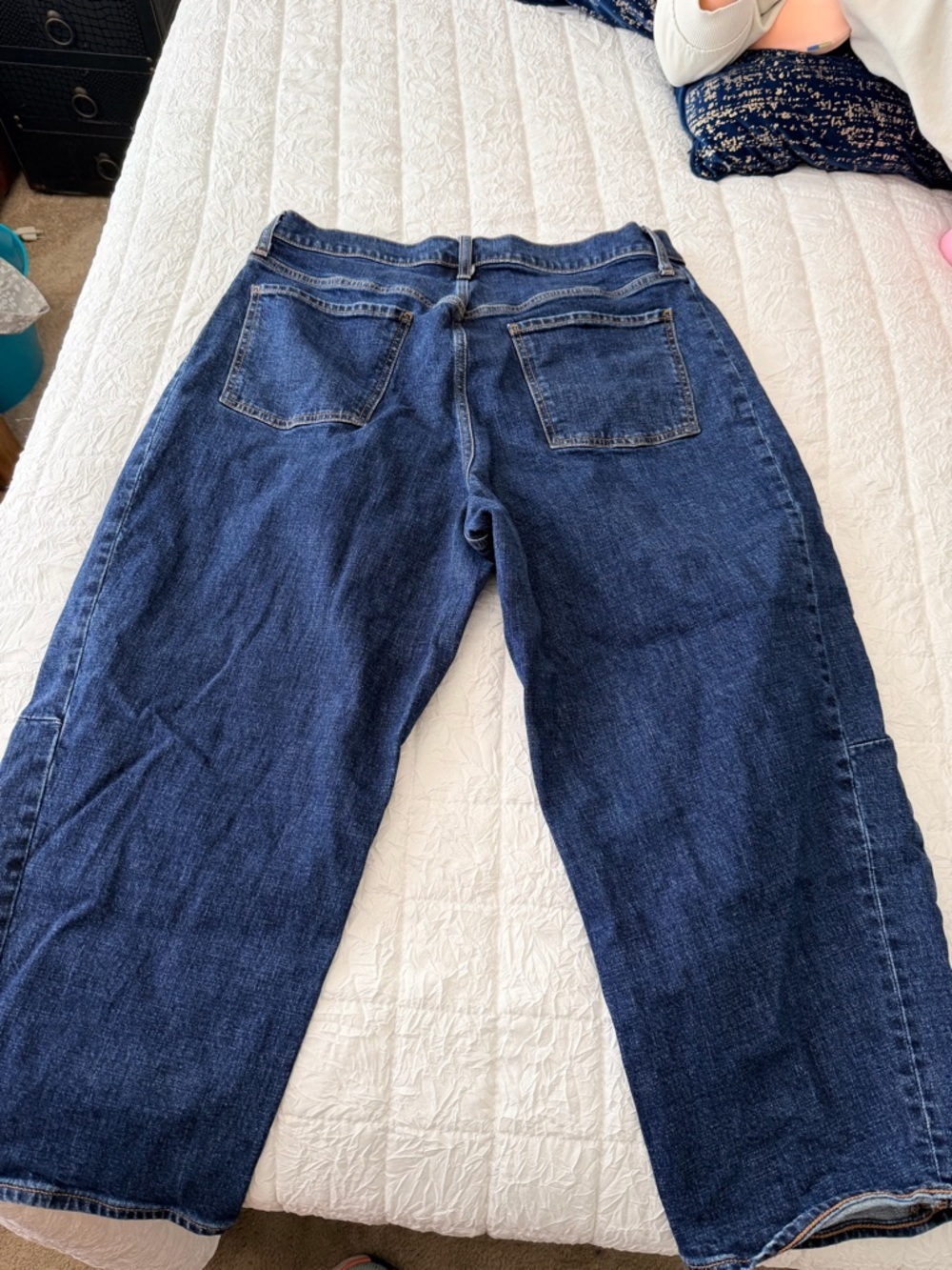 Old Navy Dark Blue Wide-Leg High-Rise Jeans - Picture 4 of 4